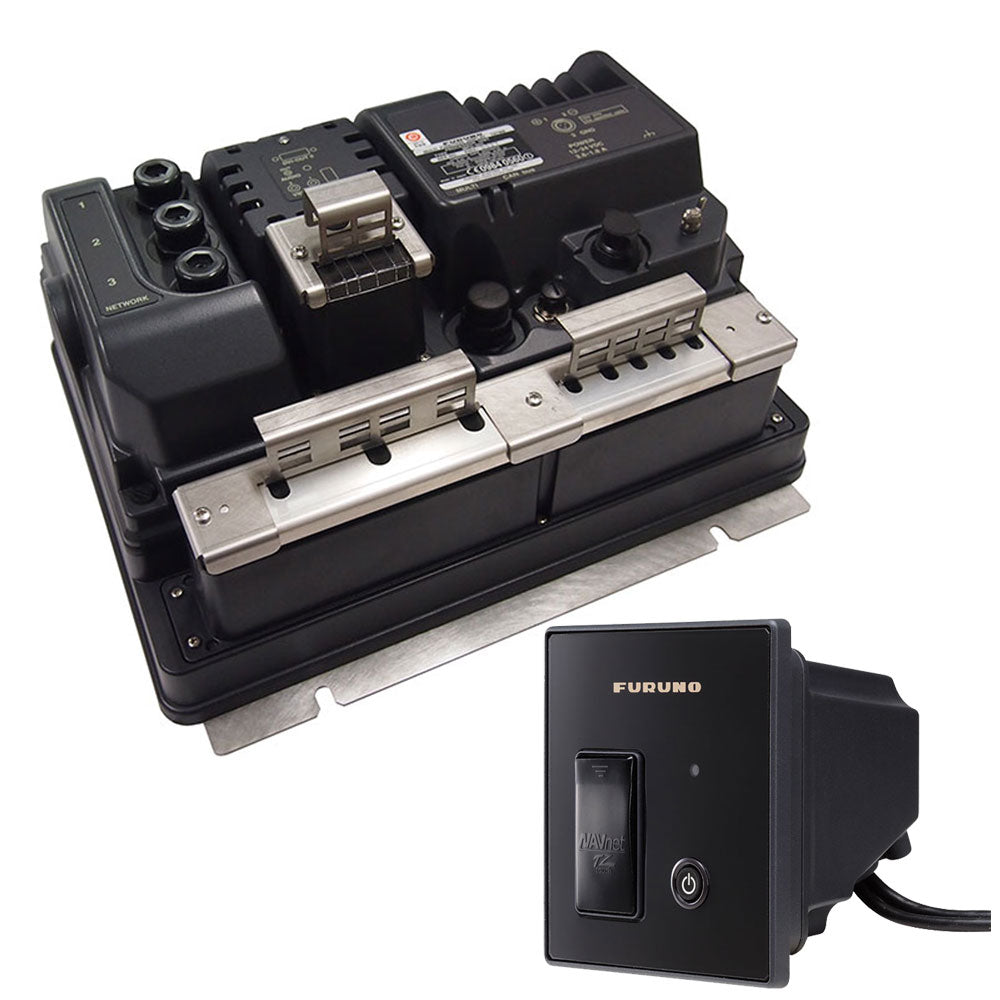 Furuno BlackBox module for marine safety and instllation with two black pieces.