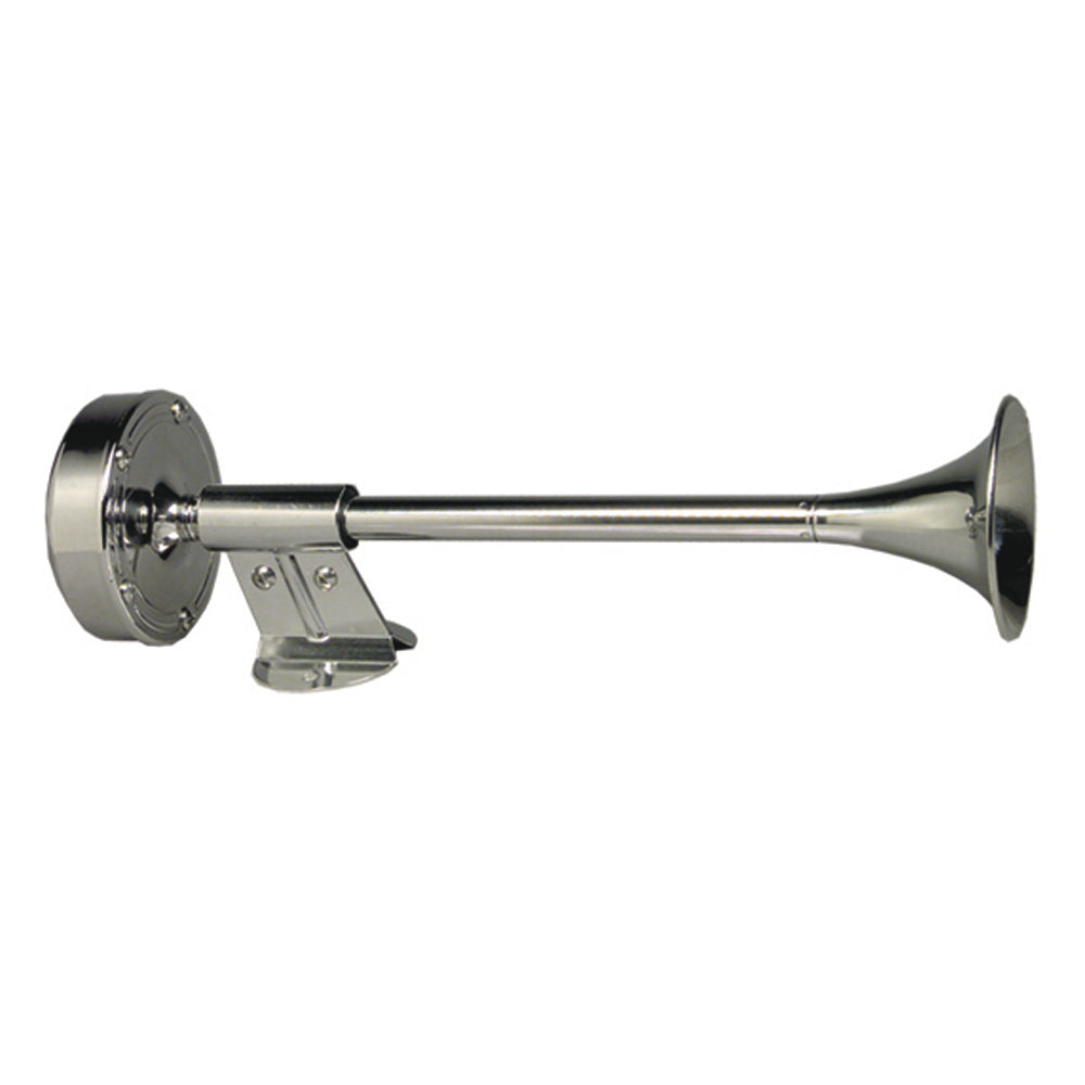 Schmitt Marine Deluxe All-Stainless Shorty Single Trumpet Horn (12V)