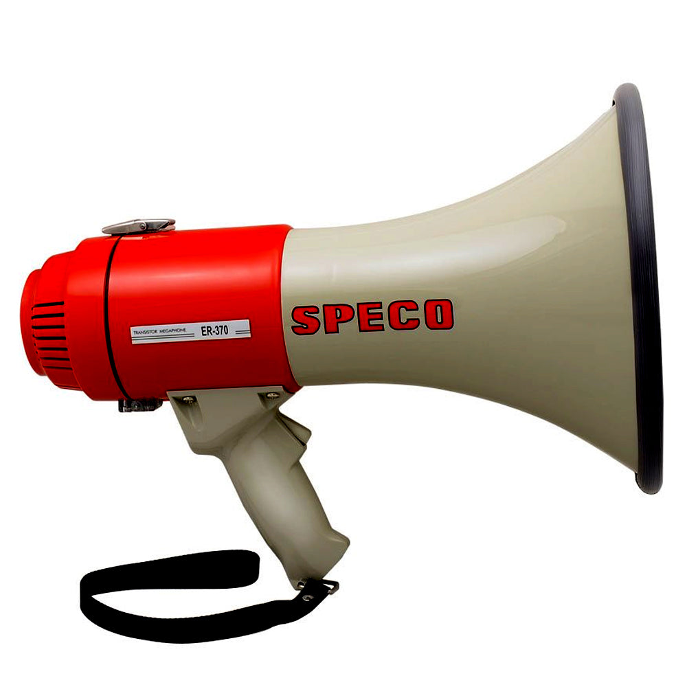 Speco ER370 Deluxe Megaphone w/Siren (Red/Grey -16W)