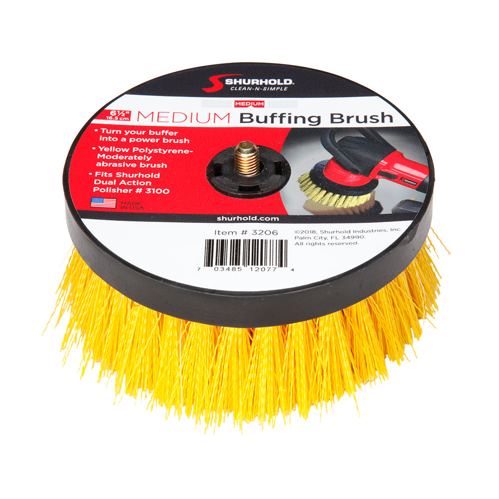 Shurhold 6 1/2" Medium Brush for Dual Action Polisher