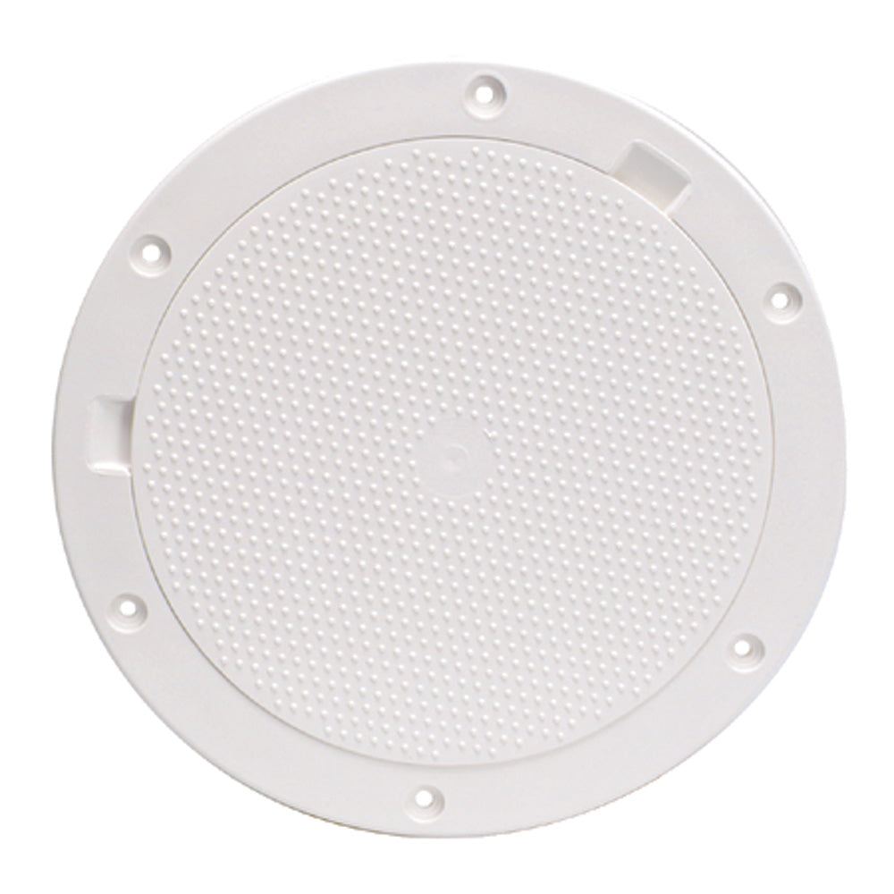 Beckson 8" Non-Skid Pry-Out Deck Plate (White)
