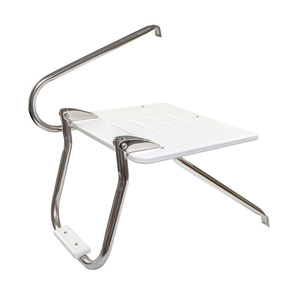 Whitecap White Poly Swim Platform & Ladder (Outboard)