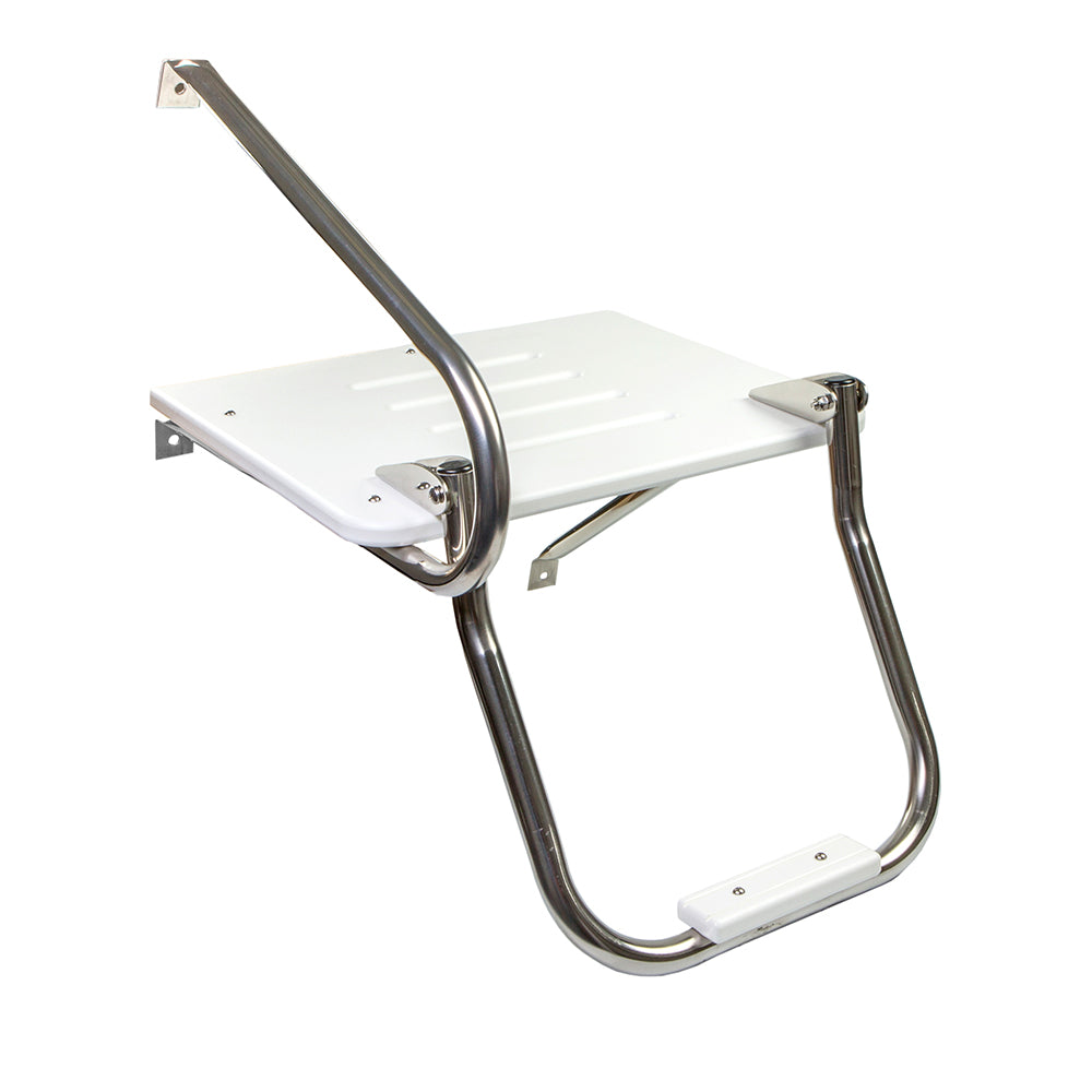 Whitecap White Poly Swim Platform & Ladder (Outboard)