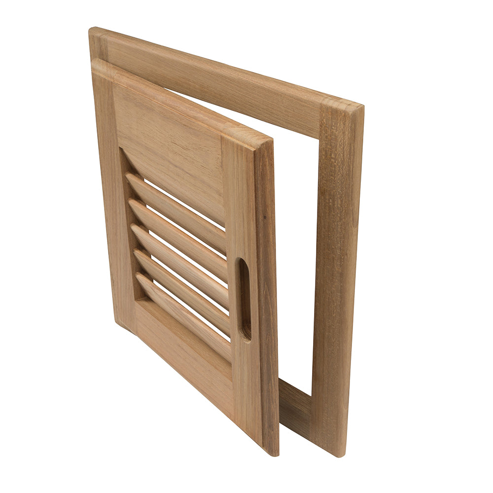 Whitecap Teak Louvered Door & Frame - Right Hand (12" x 12")