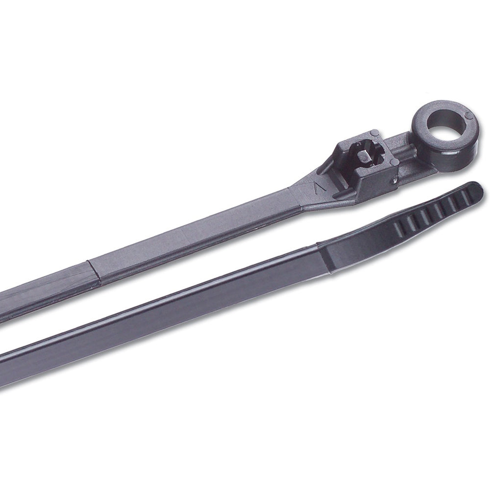 Ancor 6" UV Black Mounting Cable Zip Ties -25 Pack