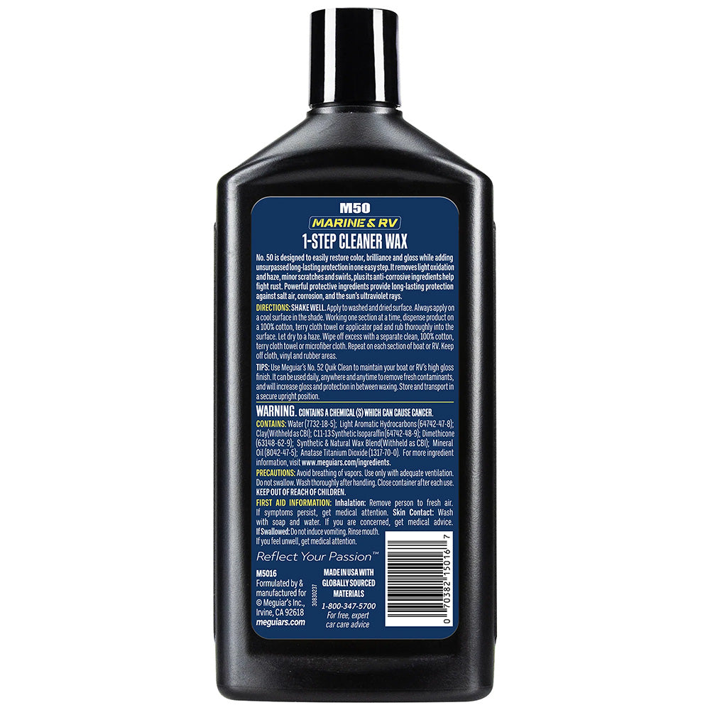 Meguiar's #50 Boat/RV Cleaner Wax (Liquid 16oz)