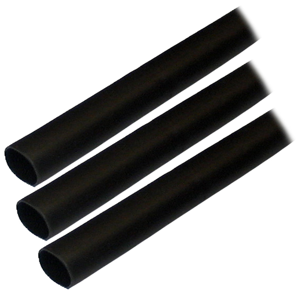 Ancor Adhesive Lined Heat Shrink Tubing (ALT) -1/2" x 3" -3-Pack -Black