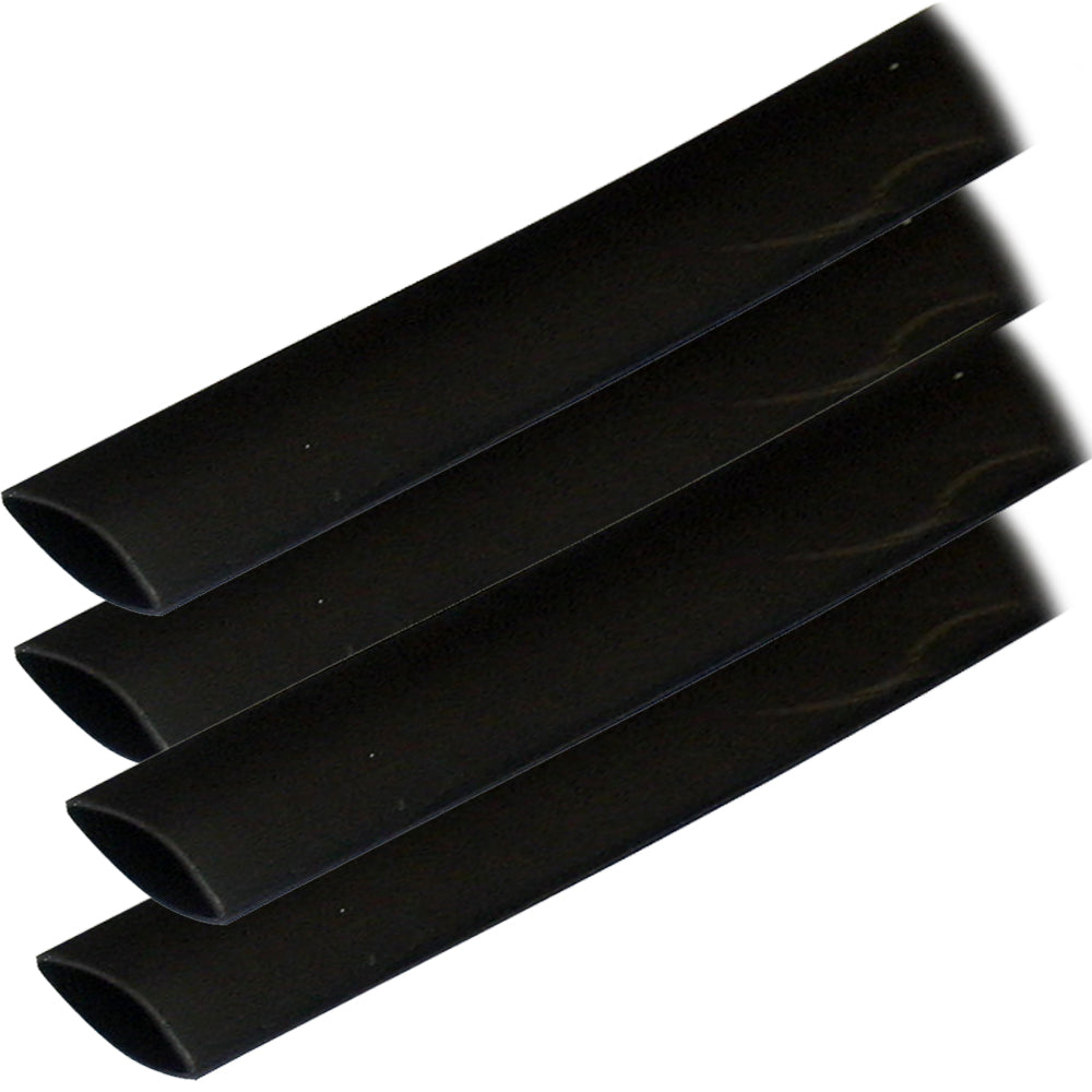 Ancor Adhesive Lined Heat Shrink Tubing (ALT) -3/4" x 12" -4-Pack -Black