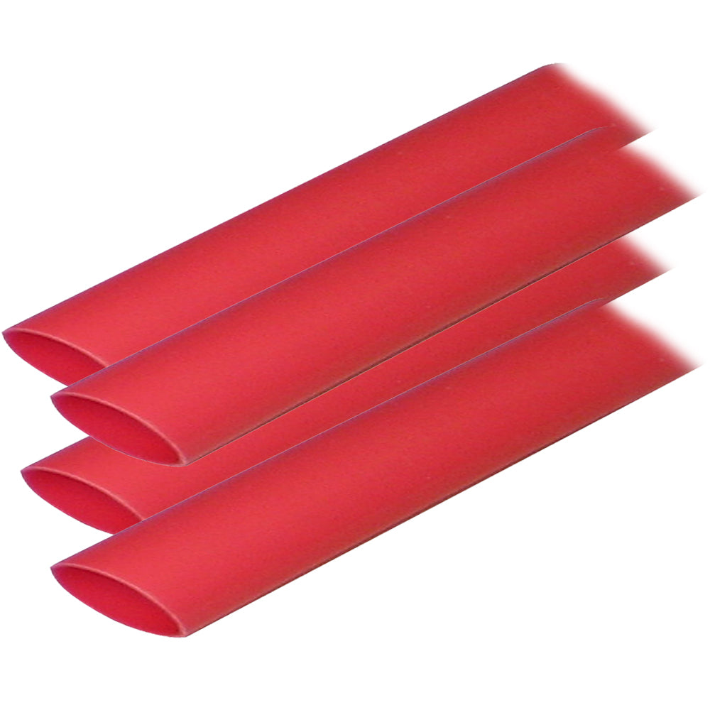 Ancor Adhesive Lined Heat Shrink Tubing (ALT) -3/4" x 6" -4-Pack -Red