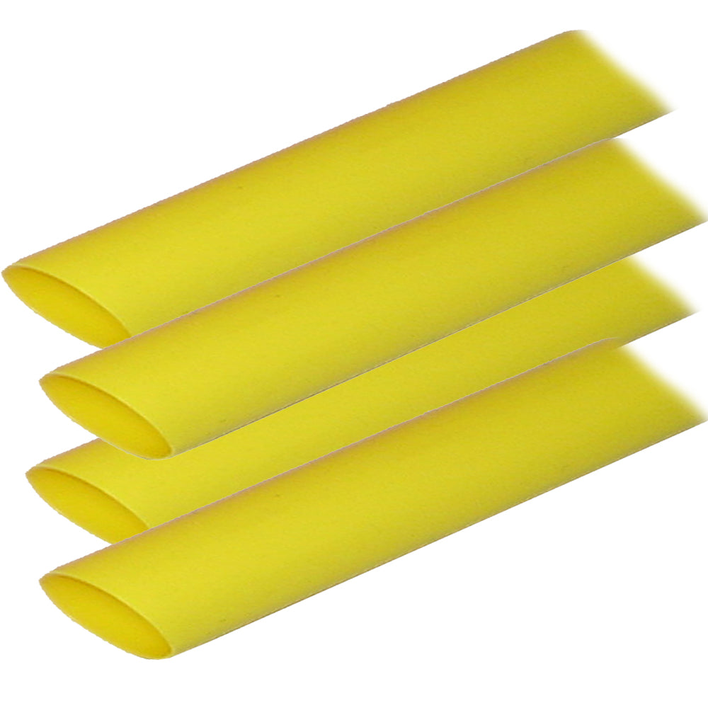 Ancor Adhesive Lined Heat Shrink Tubing (ALT) -3/4" x 12" -4-Pack -Yellow