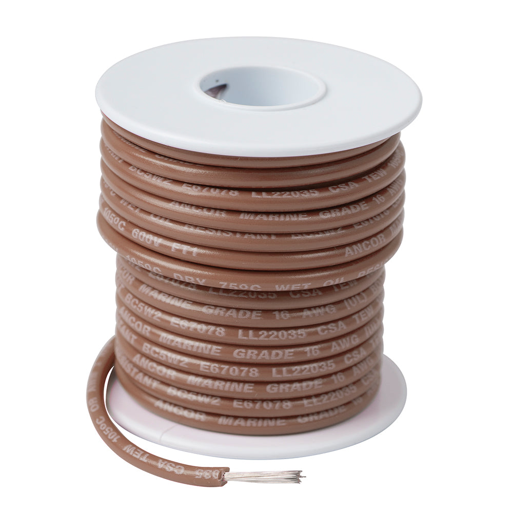 Ancor Tan 16 AWG Tinned Copper Wire -100'
