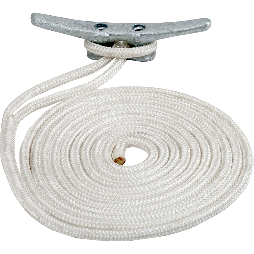Sea-Dog Double Braided Nylon Dock Line (5/8" x 25 White)