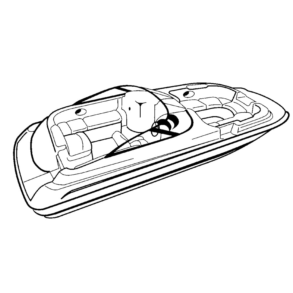 Carver Performance Poly-Guard Styled-to-Fit Boat Cover f/20.5 Sterndrive Deck Boats w/Walk-Thru Windshield - Grey (95120P-10)