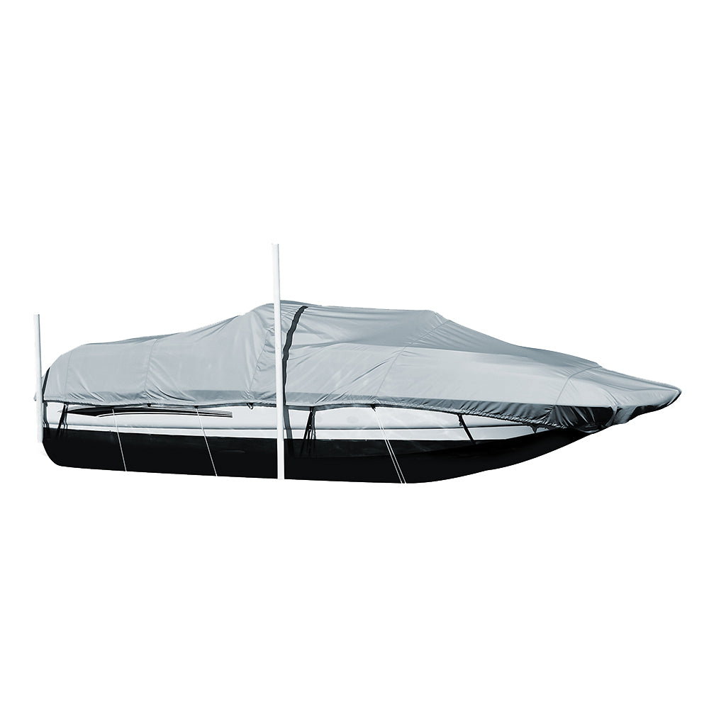 Carver Performance Poly-Guard Styled-to-Fit Boat Cover f/20.5 Sterndrive Deck Boats w/Walk-Thru Windshield - Grey (95120P-10)