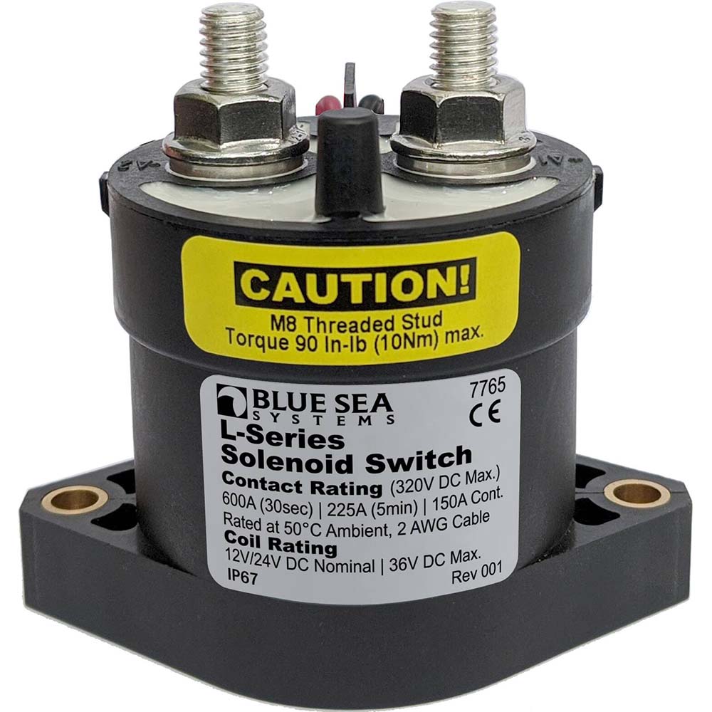 Blue Sea 7765 L-Series Solenoid Switch (150A- 12/24V DC)
