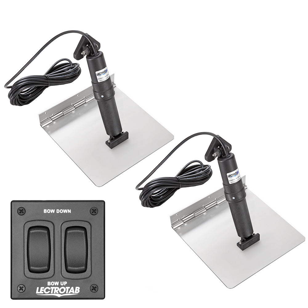 Lectrotab XKA Stainless Steel Trim Tab Kit w/Rocker Switch (9x18)