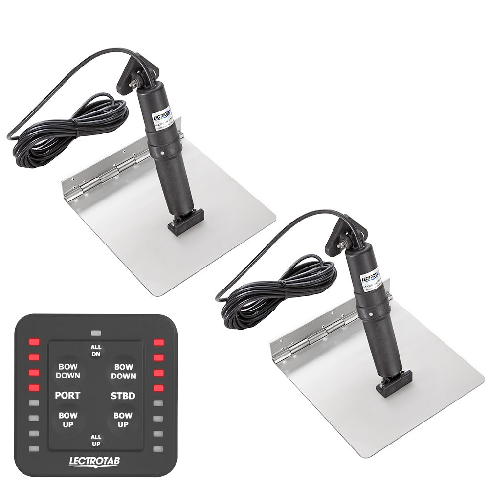 Lectrotab XKA Stainless Steel Trim Tab Kit w/One-Touch Control (12x12)