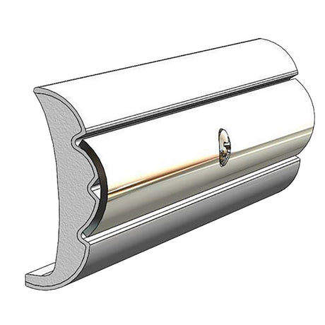 TACO Rigid Vinyl Flex-Core Rub Rail (1.58" x .635") Frosty White