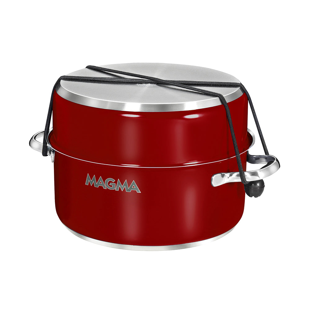 Magma Nestable 10 Piece Induction Non-Stick Enamel Finish Cookware Set (Red)
