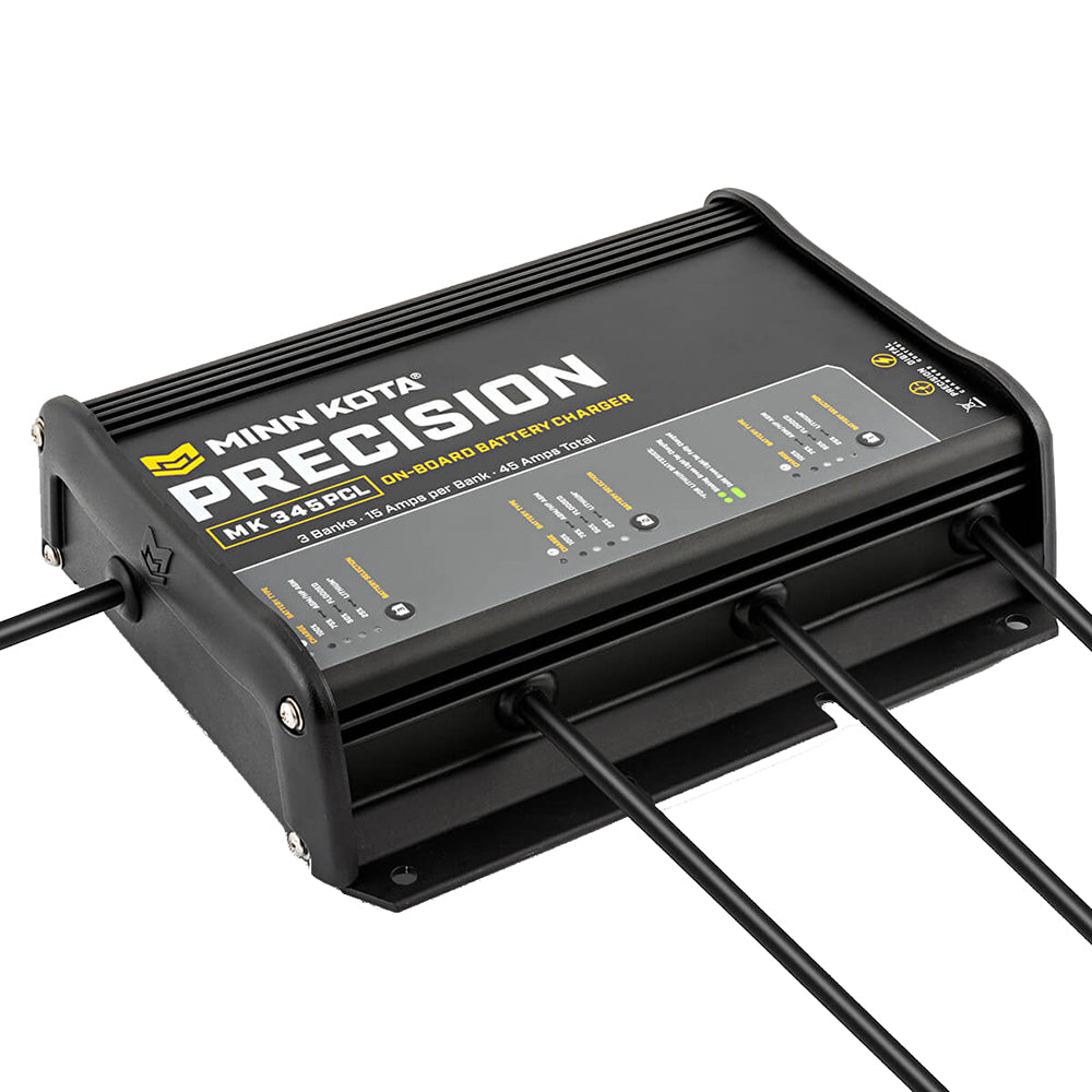 Minn Kota On-Board Precision Charger MK-345 PCL LI Optimized Charger (3 Bank x 15 AMP)