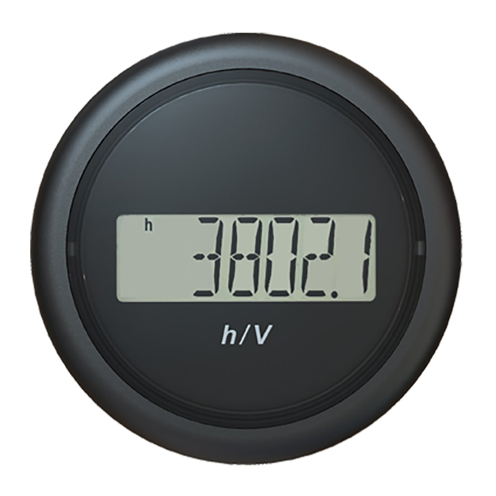 Black Veratron gauge for boats with a digital display
