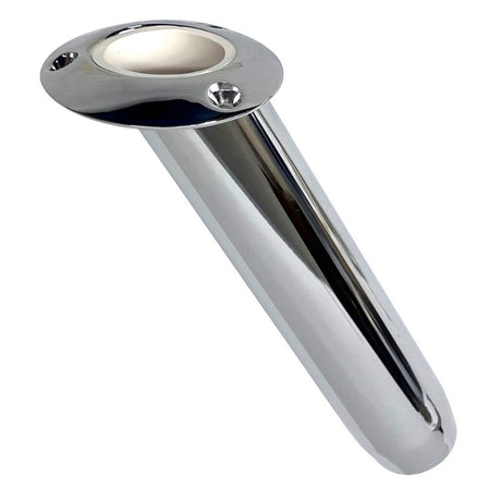 Silver 30 degree angle fishing rod holder for boat