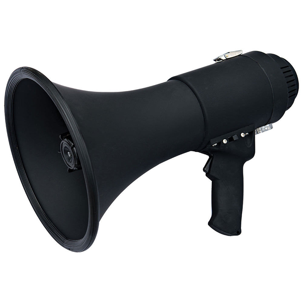 An all black megaphone