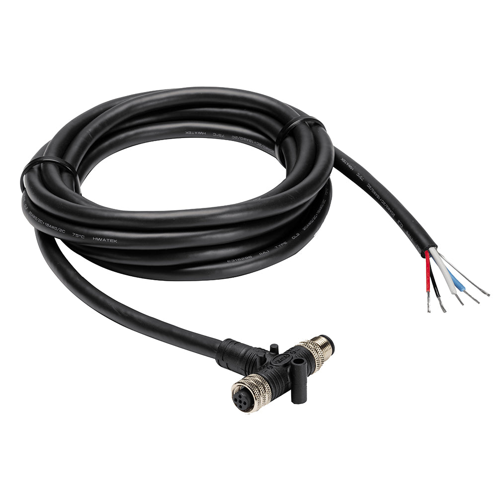 This is a coiled black RS-232 NMEA cable for alternation and navigation.