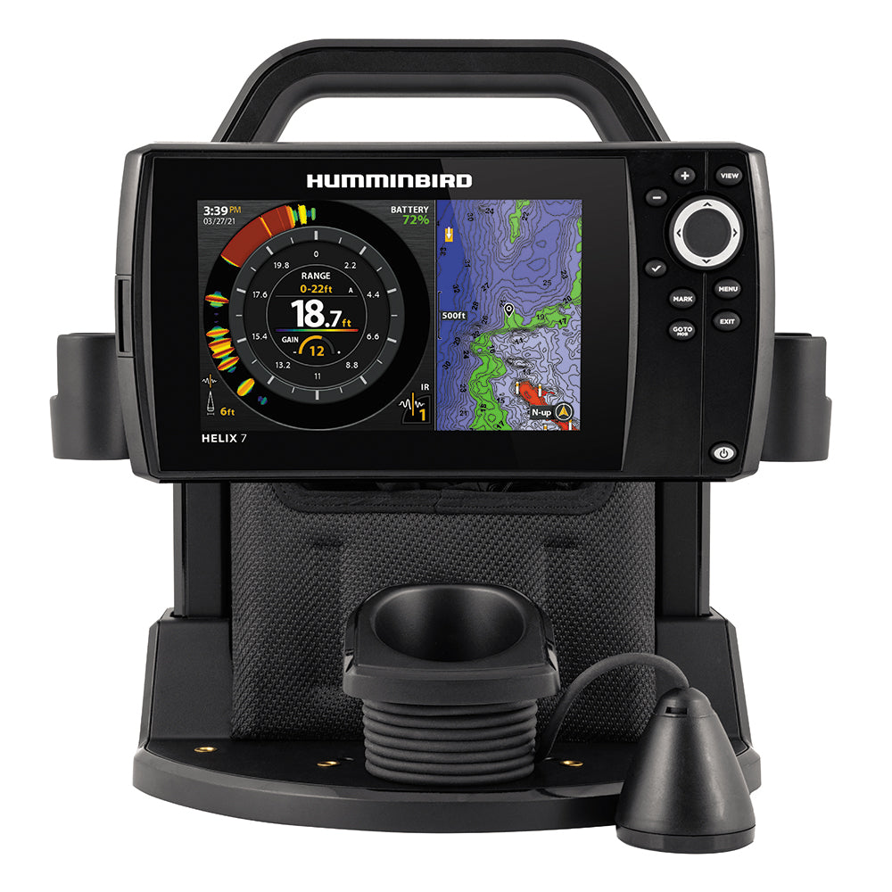 Humminbird Ice Fishing ice flasher with a screw mount for your boat. 