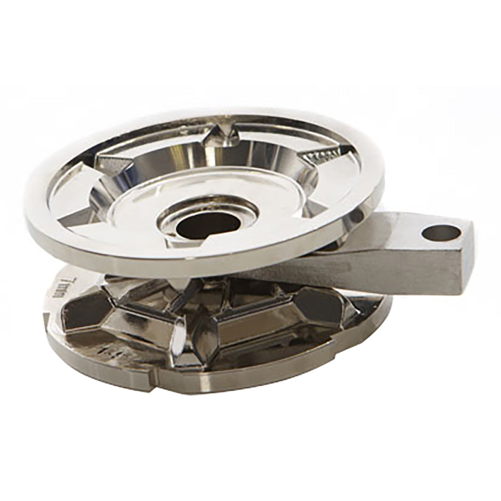 This Lewmar stripper kit is a stainless steel circle. 