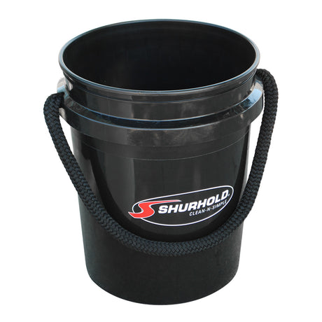 Shurhold Worlds Best Rope Handle Bucket (5 Gallon-Black)