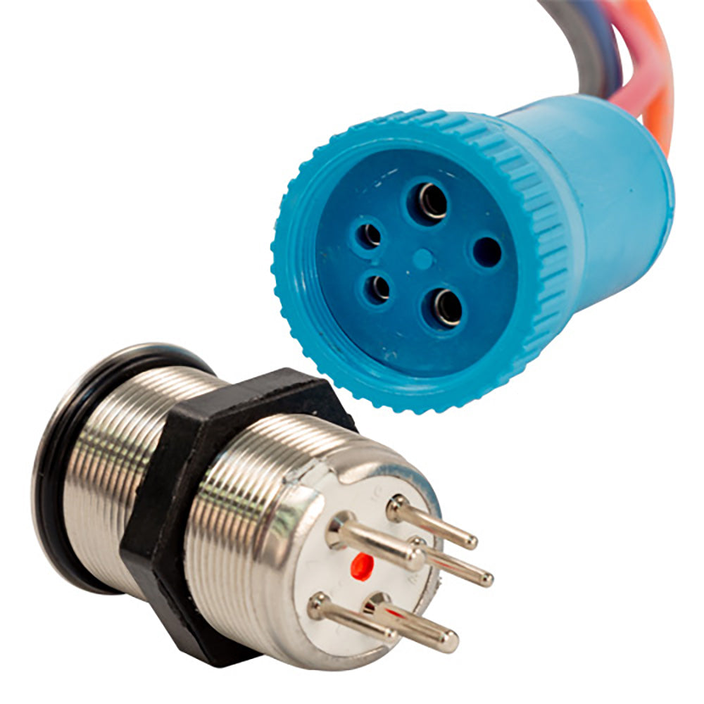 Bluewater 22mm In Rush Push Button Switch - Off/(On)/(On) Double Momentary Contact - Blue/Green/Red LED [9059-2123-1]