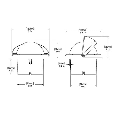 Ritchie SS-1002 SuperSport Compass - Flush Mount - Black [SS-1002]