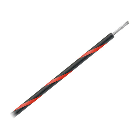Pacer 16 AWG Gauge Striped Marine Wire 500' Spool (Black + Red Stripe) boat wire