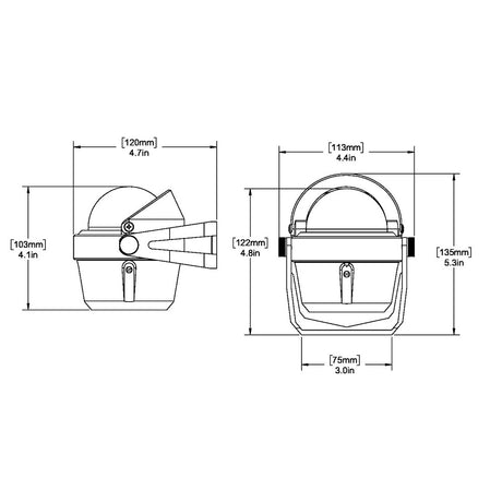 Ritchie B-51W Explorer Compass - Bracket Mount - White [B-51W]