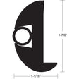 TACO Flex Vinyl Rub Rail Kit Black with Black Insert (70'-1-7/8"x1-1/16")