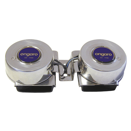 Schmitt Marine Ongaro All-Stainless Mini Compact Twin Horn (12V)