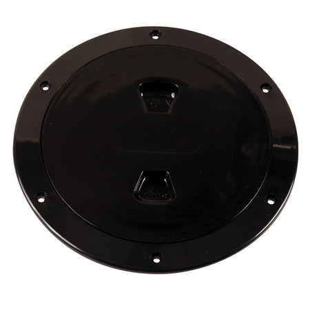 Beckson 6" Smooth Center Screw-Out Deck Plate (Black)