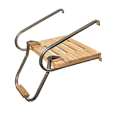 Whitecap Teak Swim Platform with Ladder (for I/O Motors)