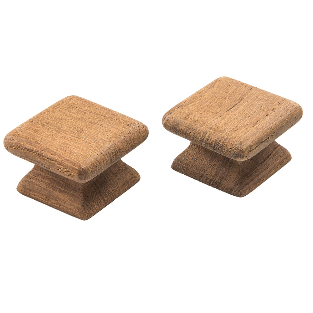 Whitecap Teak Square Drawer Knob (1-1/8" - 2 Pack)