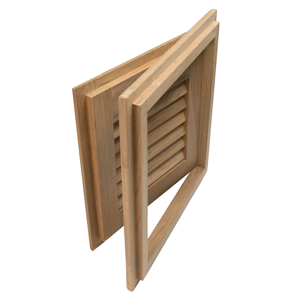 Whitecap Teak Louvered Door & Frame - Right Hand (12" x 12")