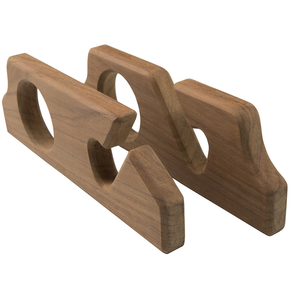 Whitecap Teak Two-Rod Storage Rack (Pair)