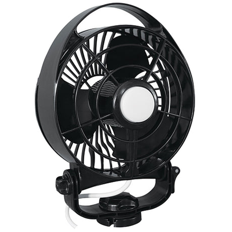 SEEKR by Caframo Maestro 12V 3-Speed 6" Marine Fan w/LED Light (Black) boat ventilation fans