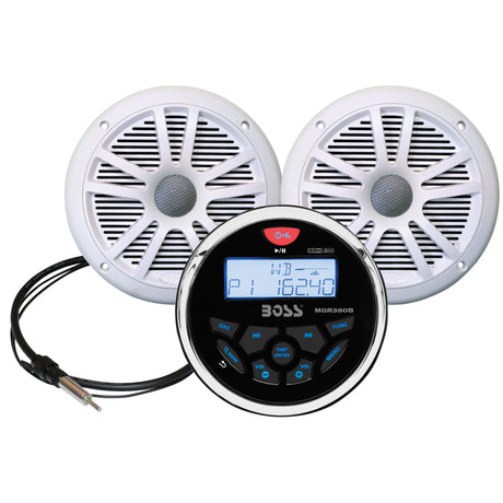 Boss Audio MCKGB350W.6 Marine Stereo  6.5" Speaker Kit (White)