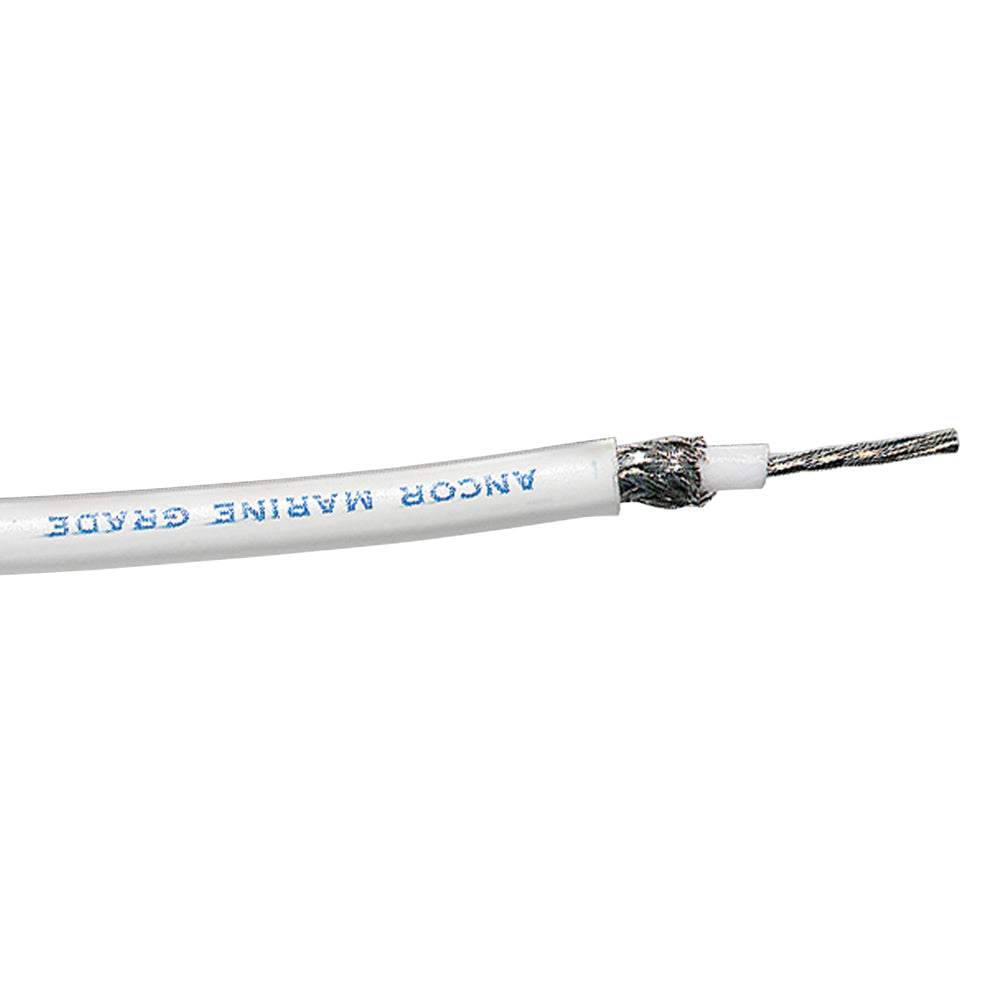 Ancor RG-213 White Tinned Coaxial Cable -100'