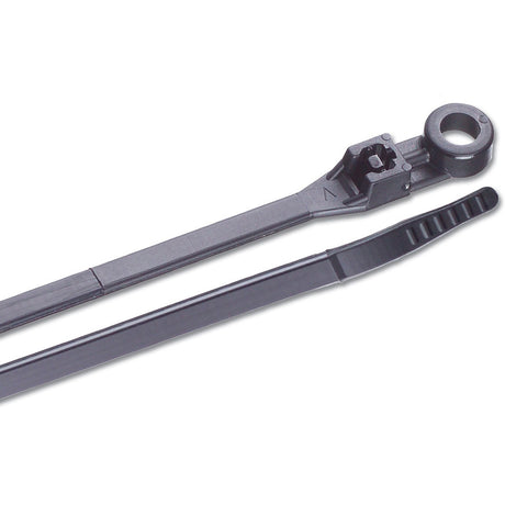 Ancor 6" UV Black Mounting Cable Zip Ties -25 Pack