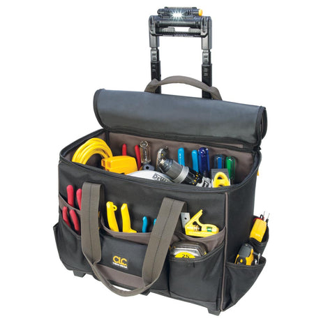 CLC L258 Tech Gear Lighted Handle Roller Bag (17") electrical tool