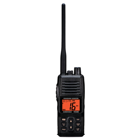 Standard Horizon HX380 5W Commercial Grade Submersible IPX-7 Handheld VHF Radio w/LMR Channels handheld vhf radio