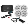 Boss Audio ASK904B.64 4 Channel Amplifier 2 Pairs of 6.5" Speaker Kit (White)