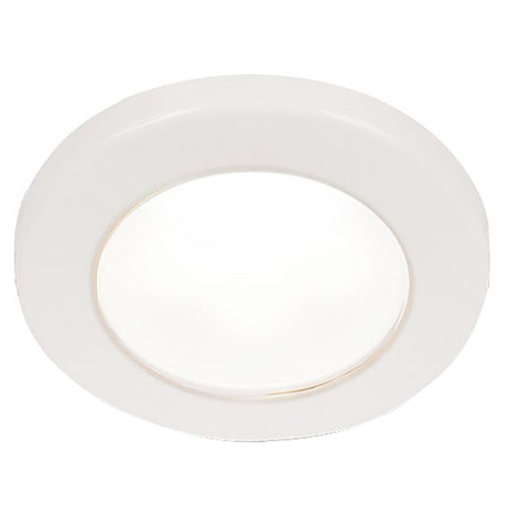 Hella Marine EuroLED 75 3" Round Screw Mount Down Light - White LED - White Plastic Rim - 12V [958110011]